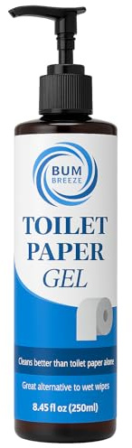 Bum Breeze Toilet Paper Gel – 3 Month Size – A Cleaner Way to Wipe – Wet Wipe Alternative & Flush Safe – Toilet Paper Foam, Spray, or Lotion Substitute for Wiping – 8.45oz