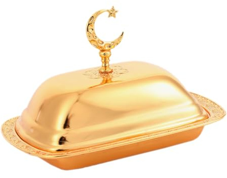 FUNNETOYU Burriera Vintage con Contenitore Riutilizzabile per e Formaggi Piatto Ristorante e Banqueting e Facile da Oro