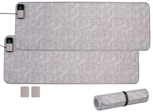 Wilson Gabor Heizteppich Wohnwagen: 2er-Set Heizteppiche, 150 x 50 cm, 7 Temperaturstufen und Timer (Beheizbare Infrarot Fußboden-Matte, Teppichheizung, 50x55cm)