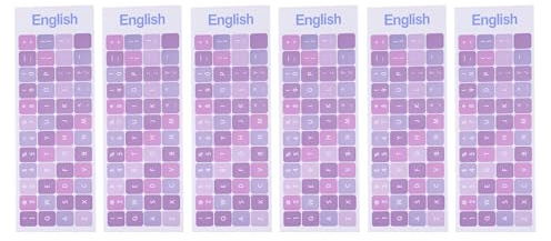 Garneck Autocollants pour Améliorer L'expérience de Frappe en PVC pour Clavier Anglais Lot de 6 Pièces pour Clavier sans Fil Bureau