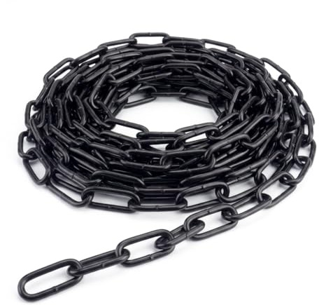 Marwotec 30 Meter Schwarz lackierte Kette 3,0 mm Rundstahlkette Ø 3mm Stahlkette geschweißt - Stahl -Schwarz beschichtet - Ø 3mm Ideal für den Außeneinsatz von Marwotec aus Deutschland