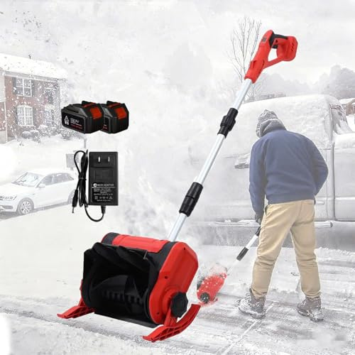 ORIDLECTAL Fraise à Neige Électrique, Deneigeuse et Pelle à Neige, Batterie 20V 4,0Ah, Moteur 1200W, Largeur 32cm, Portée 16cm, pour Allées et Escaliers, Léger
