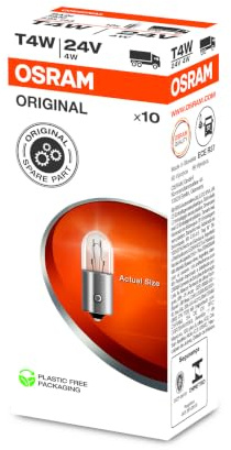 Osram 3930 originallampor med metallbaser, 24 V, 4 W, set med 10
