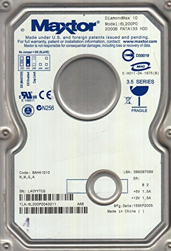 Maxtor 6L200P0, Code BAH41G10, NMGA, 200GB IDE 3.5 Hard Drive