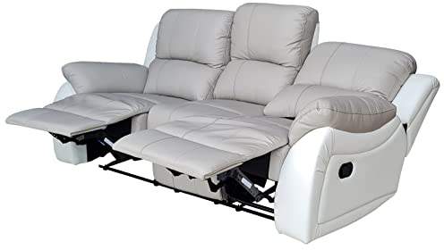 Mapo Möbel Voll-Leder Fernsehsofa Relaxsofa 3-Sitzer 5129-3-237-W