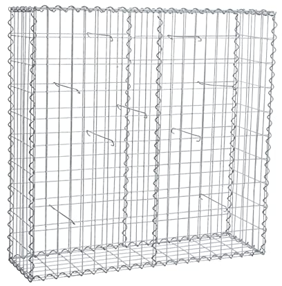 Gabionen Steingabionen Steinkorb Gabionenwand Drahtkorb Mauer Säule Säulen (Gabione 100x100x30cm)