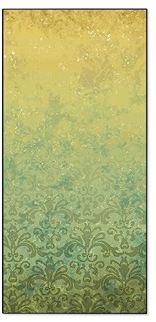 banjado® Magnettafel 37 x 78cm / Magnetwand aus Metall/Magnetpinnwand als Memoboard/Pinnwand Magnettafel Küche, Büro, Kinderzimmer inkl. 4 Magnete & Montageset - Motiv Vintage Messing