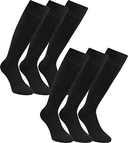 RS. Harmony | Kniestrümpfe für Herren | Extra Qualität Kneehigh | 6 Paar | schwarz | 43-46