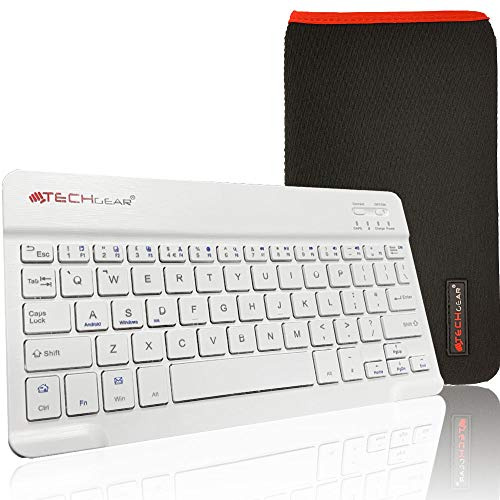 TECHGEAR Active Strike (M) Slim Line Bluetooth Wireless UK QWERTY Keyboard for iPad Pro, Air, Mini