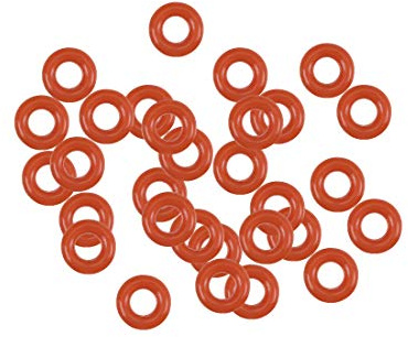 sourcing map Silicone O-Ring, 4mm OD, 2mm ID, 1mm Width, VMQ Seal Rings Gasket, Red, Pack of 30