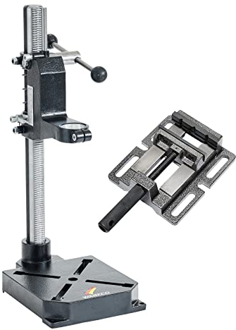 WABECO Bohrständer B1230 mit Maschinenschraubstock aus Grauguss Made in Germany