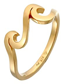 Elli Ring Damen Wellen Maritim Basic in 925 Sterling Silber