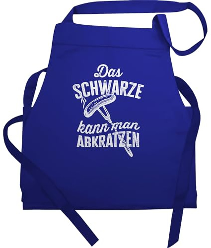 Shirtracer - Schürze Geschenk - Grillschürze Erwachsene - Das Schwarze kann man abkratzen - Grillfreunde Grillen Grillgeschenke