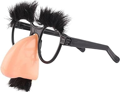 Verkleidungsbrille mit Schnurrbart, alberne Brille mit großer Nase, Augenbrauen und Schnurrbart für Verkleidung, lustige Foto-Requisiten, Neuheit, Halloween-Party-Brille für Erwachsene,
