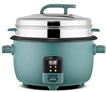 Olla arrocera de gran capacidad antiadherente 6-70 personas Hotel comercial olla arrocera eléctrica súper grande utensilios de cocina comerciales (Color : 23L with steamer)