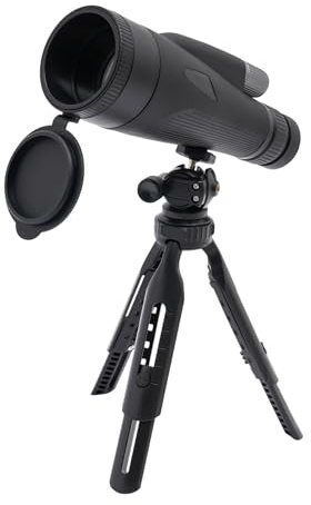 Spektiv Teleskop 12-36x60 Spotting Scope Vogelbeobachtung Spektiv Telescope mit Dreibeinstativ und Telefonadapter, für Vogelbeobachtung Sportschützen, Bergsteigen, Camping (Schwarz)