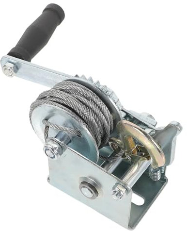 RVIFY Gurtwinde Winde Mini-Winde, robust, 500 lb, für Boote, manuelle Ratsche, Stahldraht, Robustes Marine-Hand-Metallkabel, klein Seilwinde mit