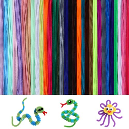 300 Stück Pfeifenputzer Zum Basteln ​Pfeifenreiniger Pastell Chenilledraht 30CM/11.81in Biegeplüsch Kunst Pfeifenputzer DIY Bastelset, für Kreative Projekte und Kinderbeschäftigung