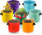 LATERN 7Pcs 5 Gallons Plant Growing Bags, 7 Colors Nonwoven Fabric Breathable Grow Bags Heavy Duty Thickened Root Aeration Garden Pot Containers with Strap Handle for Flowers Vegetables Fruits