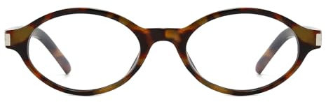 YAMEIZE Retrò Ovali Occhiali Luce Blu Uomo Donna Vintage Occhiali Anti Luce Blu Occhiali Filtro Luce Blu Occhiali (Leopardo Chiaro)