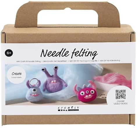 CREATIV DISCOUNT Mini Kreativ Set Nadelfilzen, Monster