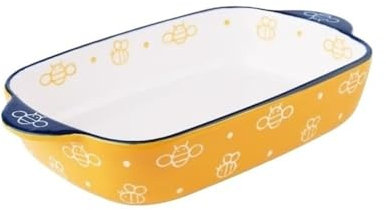 Pirofile da Forno Teglia da forno in ceramica for la cottura di tagliatelle larghe, teglia a fondo piatto con pentola di terracotta, utilizzata for cucinare, cucinare torte, cene, banchetti e uso quot