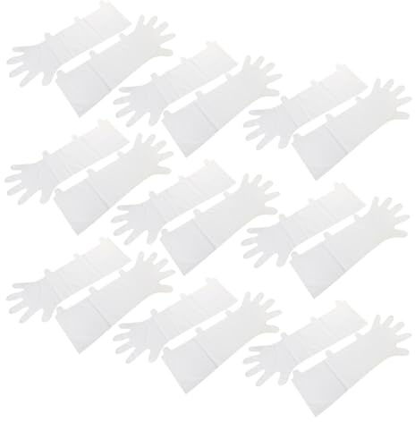 DECOMELODY 10 Paar Einweg-handtaschen, Lange Feuchtigkeitshandschuhe Für Selbstgemachte Feuchtigkeitsspendende Und Pflegende Handmasken, Wachsbadeinlagen Für Die Hände