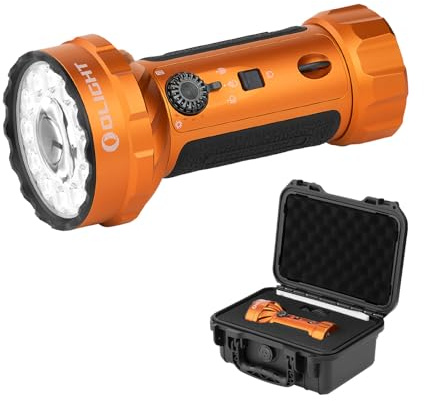 OLIGHT Marauder Mini 2 LED extrem helle Taschenlampe 10000 Lumen 750 Meter | USB-C aufladbare Taschenlampen mit 5Lichtmodi, IPX8 Handlampe mit Flut-und Fokussiertes Licht für Outdoor Camping Notfälle