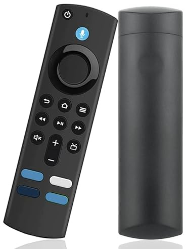 Ersättningsröstfjärrkontroll, fjärrkontroller med röstfunktion för Fire TV Stick/Box/Stick Lite/Cube och kompatibel med specifika modeller från Toshiba, Insignia (L5B83G) (svart, 1 st)