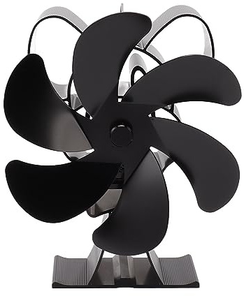 Picysa Wärmebetriebener Ofenventilator, 6 Flügel, Leiser Kaminventilator, Effizient