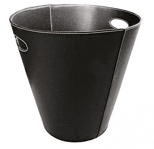 Holzkorb / Kaminholzkorb Kunstlederkorb schwarz Ø45cm H45cm