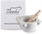 Mortero En Mármol Blanco De Carrara Con Almirez Bembo – Mortero Para Pesto Y Especias – Made in Italy - Modelo Genovés (cm 16)