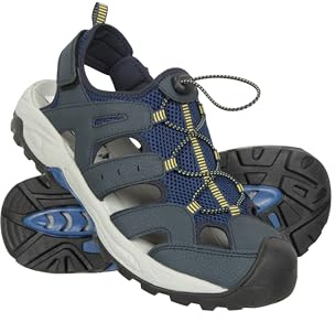 Mountain Warehouse Rift Drainage herr shandal – gummitå-stötfångarsandaler, neoprenfodrade skor, remfäste – bäst för promenader, semestrar, utomhus, BLÅ, 46 EU