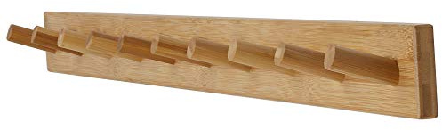 Dseap Wandgarderobe, 10 Haken, 97 cm lang, robust, für Kleidung, Hut, Jacke, Kleidung, Natur