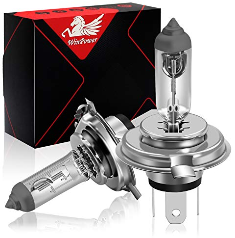 WinPower H4 P43t 60 / 55W Scheinwerfer Halogenlampen Hi/Lo 3000K Gelb Super Bright 12V Auto Motorrad, 2 Stück