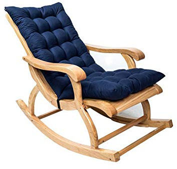 basku Cuscino per sdraio da giardino, cuscino pieghevole con cappuccio antiscivolo e confortevole, spesso cuscino per poltrona relax, per balcone, terrazza, esterno, interno, 120 x 50 x 12 cm