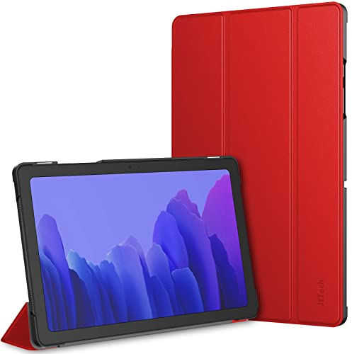 JETech Hülle für Samsung Galaxy Tab A7 10,4 Zoll 2020 (SM-T500 / T505 / T507), Dünn Ständer Harter Rücken Abdeckung Schutzhülle (Rot)