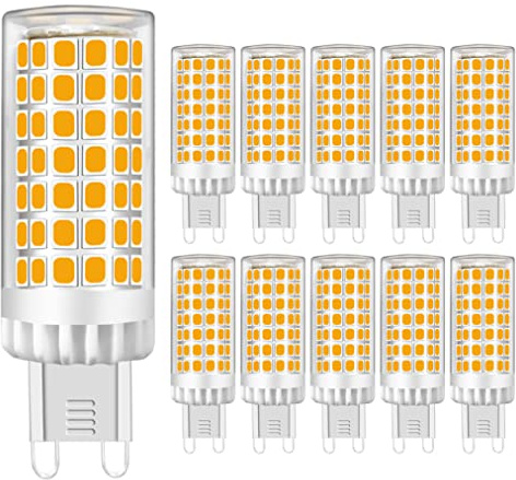 MENTA G9 LED 9W Ersetzt 75W Halogenlampen Warmweiß 3000K 88 x SMD 2835 Leuchtmittel Birne AC 220-240V Nicht Dimmbar Φ18*64mm 10er-Pack