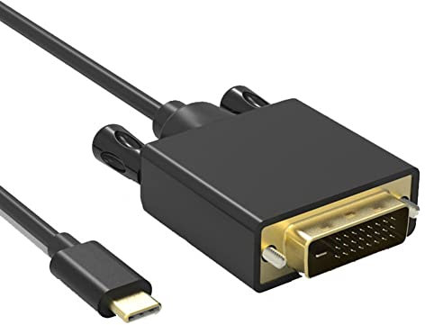 WEITING Adaptador USB-C a DVI | usar Convert Line,Admite una resolución vídeo hasta 1920 x 1080 a 60 Hz para la mayoría ordenadores, pantallas, monitores y proyectores