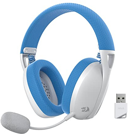 Redragon H848 BT Wireless Gaming Headset - Lightweight - 7.1 Surround Sound - 40MM Drivers - Detachable Microphone - Multi Platforms for PC, PS5/4/3, Switch, Mobile