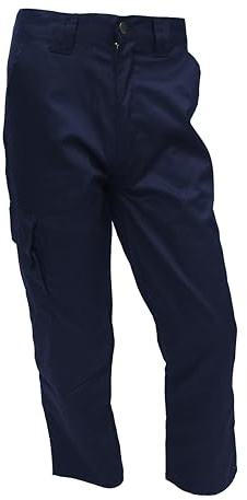 FNT arbetskläder svarta flera fickor män cargo combat arbetsbyxor arbetsbyxor med knapp och dragkedja, Marinblått Xsp, 42W x 31L