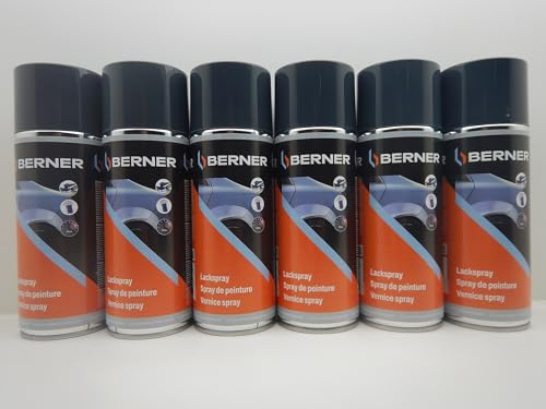 6x BERNER ANTHRAZITGRAU RAL 7016 LACK LACKSPRAY SPRAY SPRAYDOSE 400ML