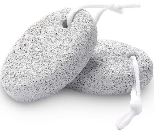 2 Stücke Bimsstein Fußpflege Natur Bimsstein, Bimsstein Hornhautentferner Hornhaut Stein Pedicure, Natürliches Fuß-Scrub zum toter Feet Scrubber für Die Fußpflege Oder Die Hand