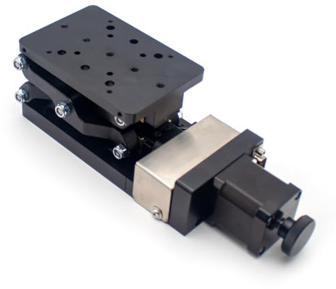 Toplionace Mesa Elevadora Eléctrica de Alta Precisión de 120x80mm Elevador Tipo Tijera con Eje z Plataforma Deslizante Mesa Deslizante para Experimentos ópticos