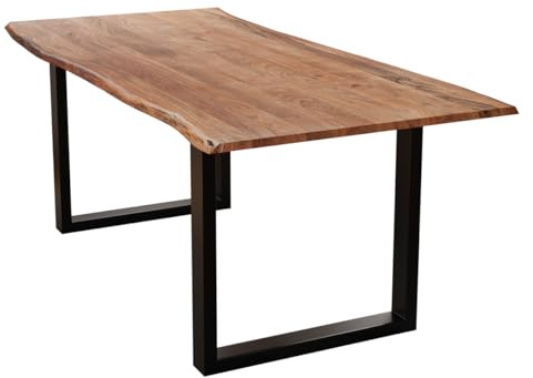 Liadomo Esstisch 200x100 Isa Nuss, U-Gestell schwarz