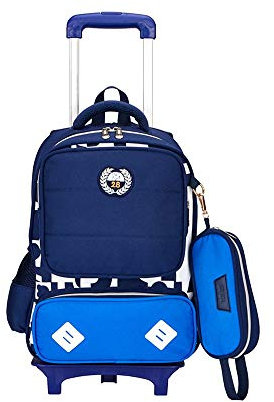 TIANHEY Robuste Universal-Trolley-Reisetasche mit 6 Rädern, Trolley, Schulranzen, Studentenrucksack mit doppeltem Verwendungszweck, große Kapazität, Treppensteigen, Taschen mit Rollen, leicht