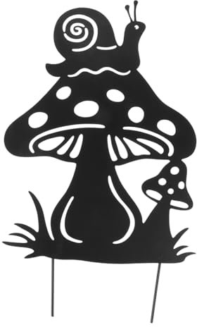 BESPORTBLE Metallschnecke Garten Tier Außendekor Weihnachtspfahldekor Tierhofdekor Metall Tierkunst Rostfarbene Oberfläche Installieren