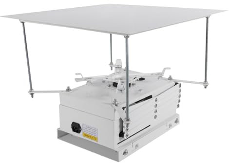 Mudshape Support de projecteur motorisé ascenseur 24 W - Support de plafond pour projecteur - Avec élévateur électrique et télécommande - Pour cinéma Church Hall School - Charge maximale : 10 kg