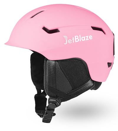 Jetblaze Casco Esquí Hombre Casco de Esquí Mujer Unisex Casco Snowboard Deportes de Nieve con Rejillas de VentilacióN Pc Shell EPS Core para Esquí Snowboard Casco de Nieve para Adultos Jóvenes