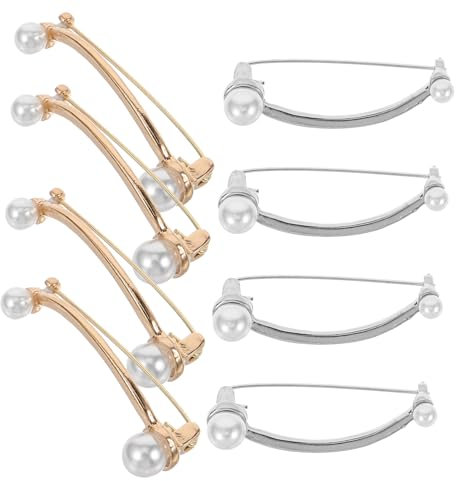 AOKWAWALIY 8St schalclip party zubehör Kleider-Clip waist cinch clip party accessoires Sicherheitsnadel für Hosen Hose Taillenclip Kleidung Sicherheitsnadel Hose Taille engen Stift Perle